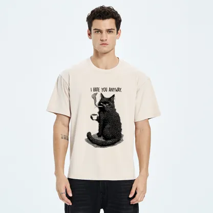Tokyo-Tiger Cat Hate You Washed T-Shirt