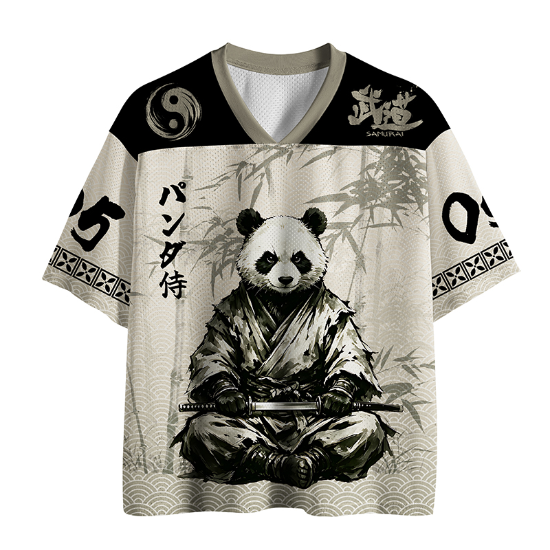 Tokyo-Tiger Samurai Panda Warrior Mesh Jersey