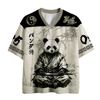 Tokyo-Tiger Samurai Panda Warrior Mesh Jersey