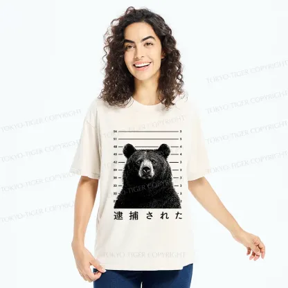 Tokyo-Tiger Arrested Bear Washed T-Shirt