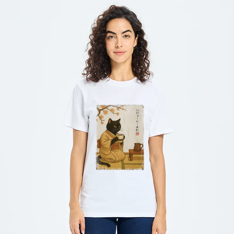 Tokyo-Tiger Cat Heart Full Of Coffee Classic T-Shirt
