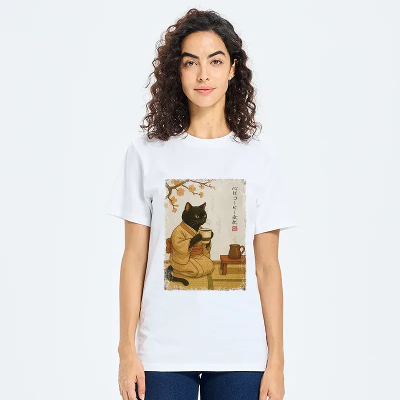 Tokyo-Tiger Cat Heart Full Of Coffee Classic T-Shirt