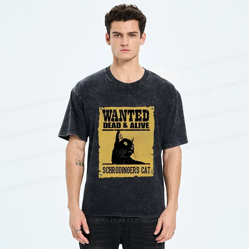 Tokyo-Tiger Wanted Cat Washed T-Shirt