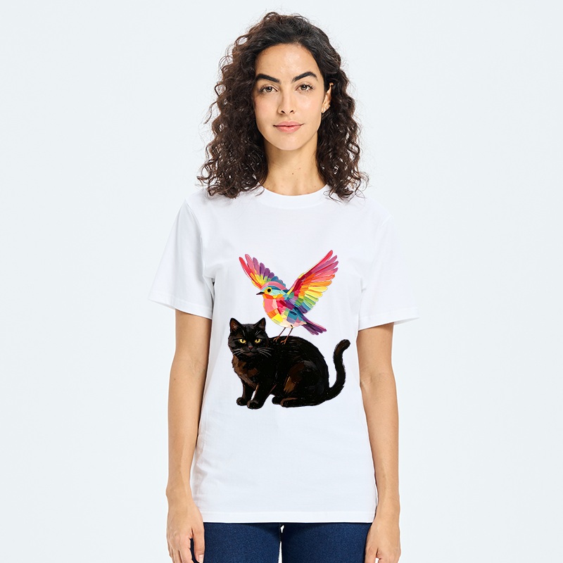 Tokyo-Tiger Rainbow Bird With Cat Classic T-Shirt