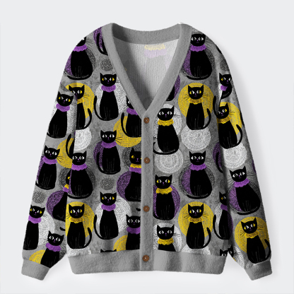 Tokyo-Tiger The Cozy Coven Ugly Cardigan Sweater