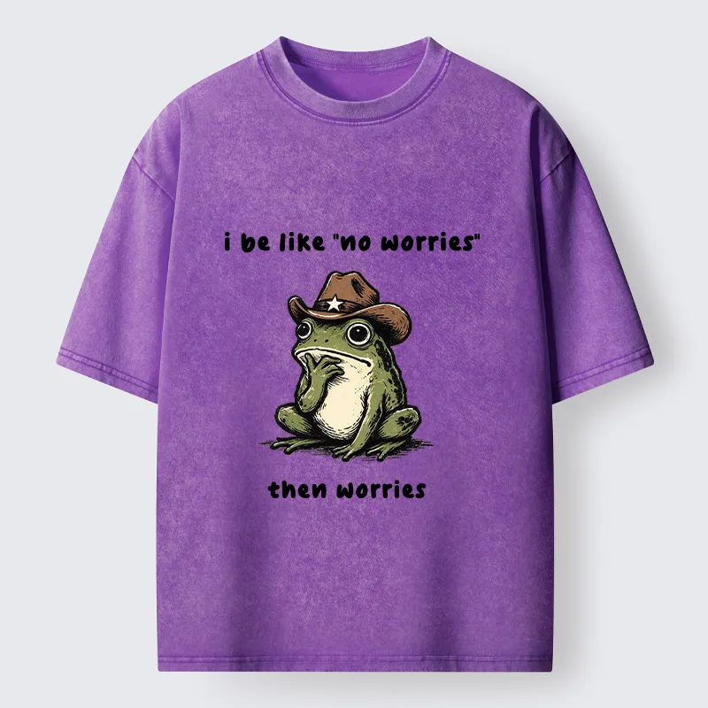 Tokyo-Tiger Western Frog Anxious Vibe Washed T-Shirt