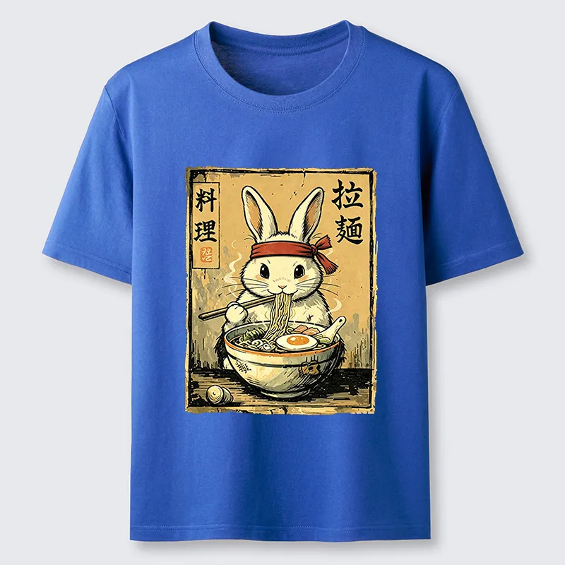 Tokyo-Tiger Cute Rabbit Eating Ramen Classic T-Shirt