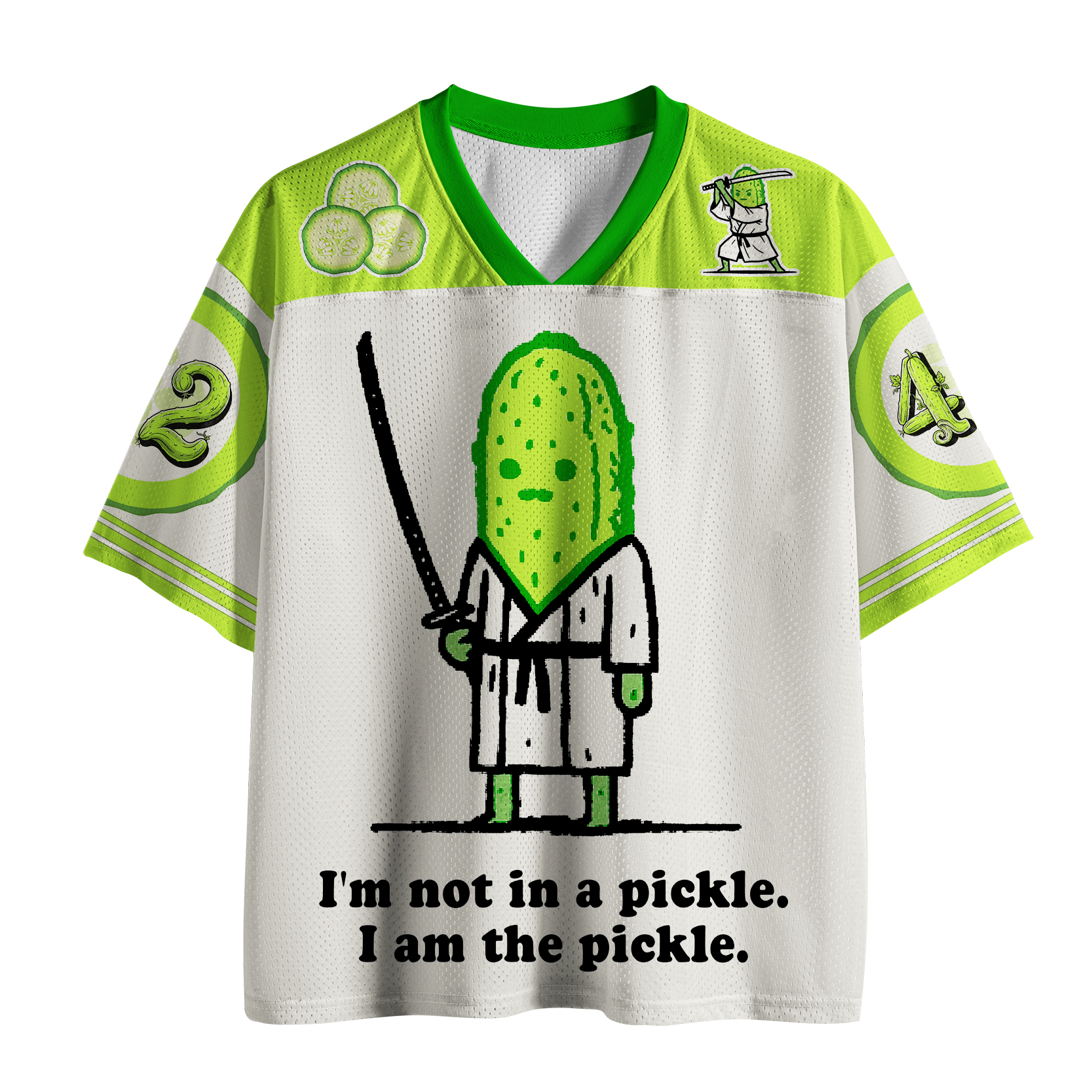 Tokyo-Tiger Funny Cucumber Samurai Mesh Jersey