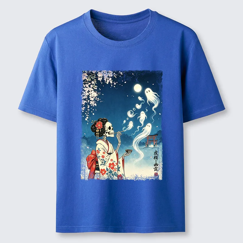 Tokyo-Tiger Moon Skeleton Ghost Classic T-Shirt