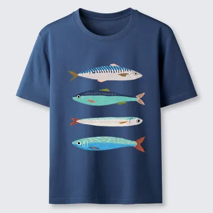 Tokyo‑Tiger Playful Sea Fish Washed T‑Shirt