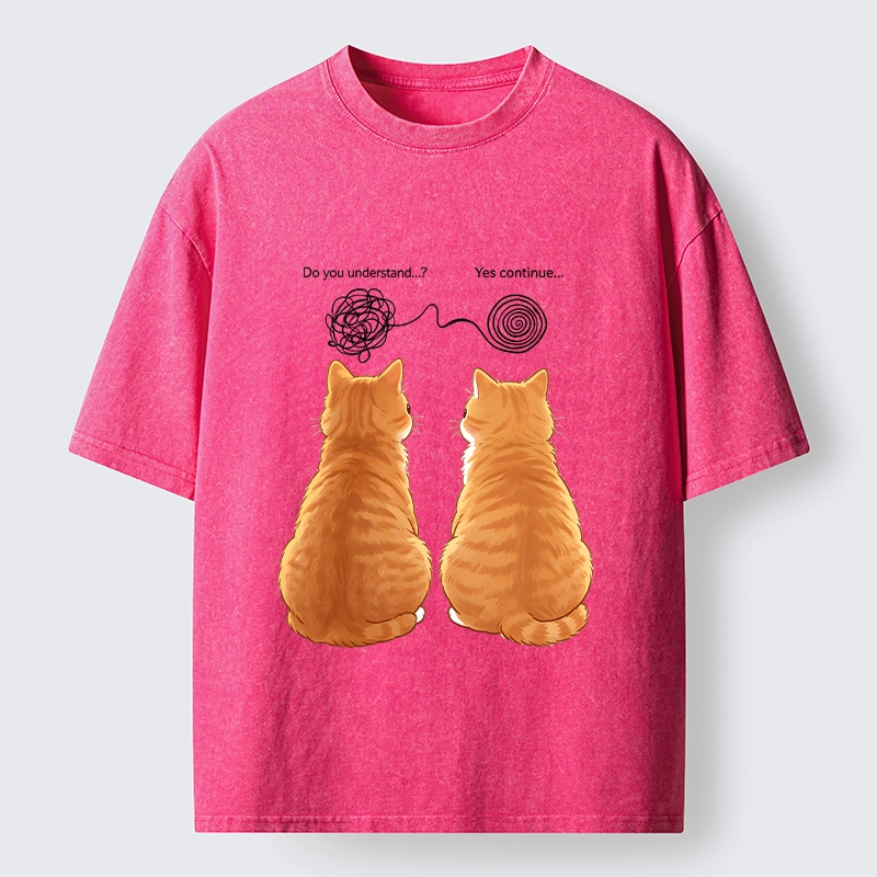 Tokyo‑Tiger Relatable Cat Thoughts Washed T‑Shirt