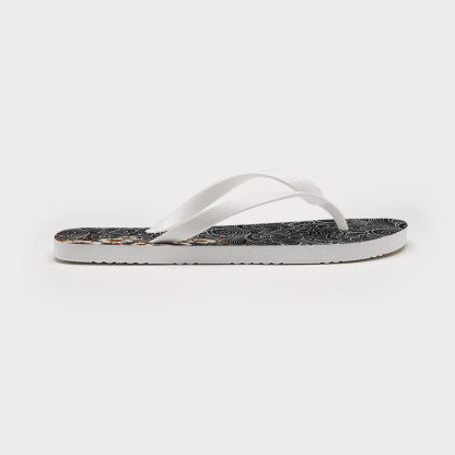 Tokyo-Tiger Floral Whirl Flip Flops