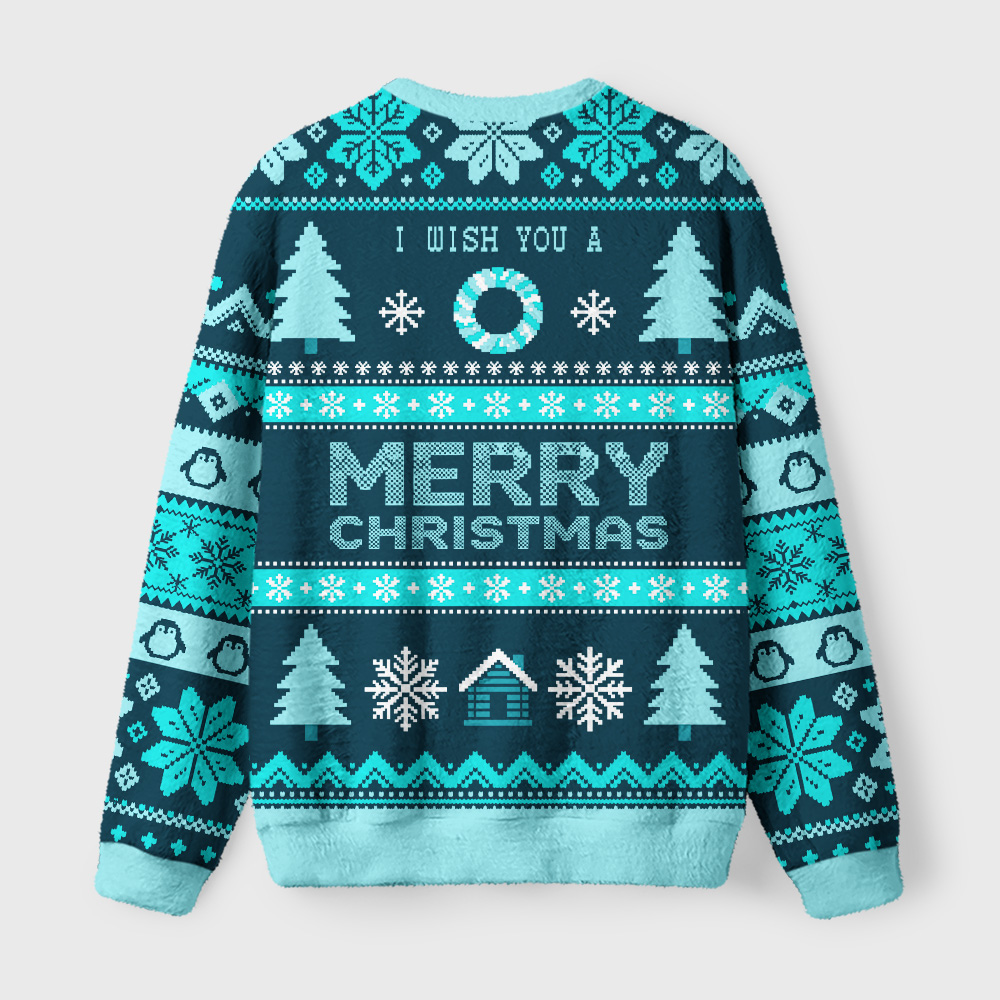 Tokyo-Tiger Too Peopley Outdoors Fuzzy Christmas Ugly Sweatshirt