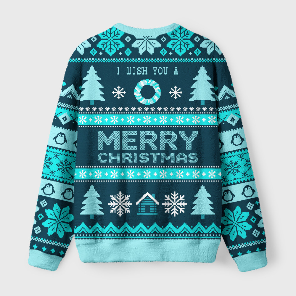 Tokyo-Tiger Too Peopley Outdoors Fuzzy Christmas Ugly Sweatshirt