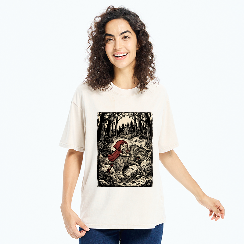 Tokyo-Tiger Humor Of Inverted Stories Washed T-Shirt