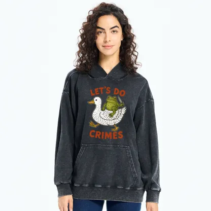 Tokyo-Tiger Frog Ready To Commit Crime Washed Hoodie