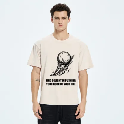 Tokyo-Tiger Rock Pushing Meme Washed T-Shirt