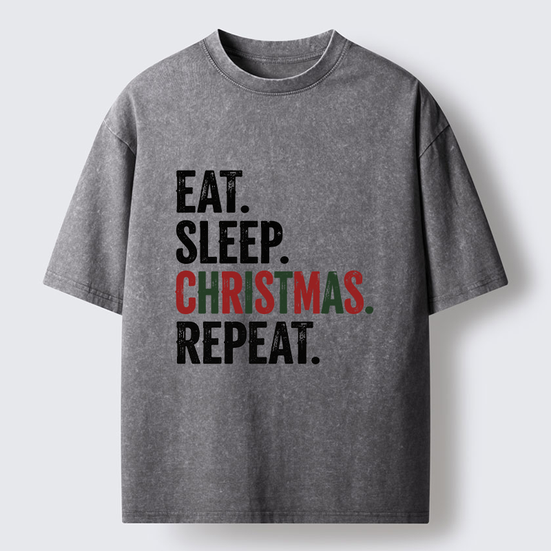 Tokyo-Tiger Christmas Daily Repeat Washed T-Shirt