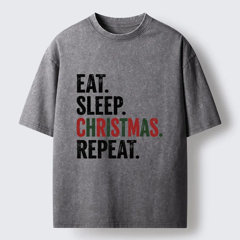 Tokyo-Tiger Christmas Daily Repeat Washed T-Shirt