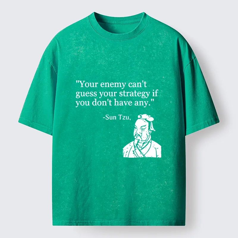 Tokyo-Tiger Sun Tzu Quote Art Washed T-Shirt
