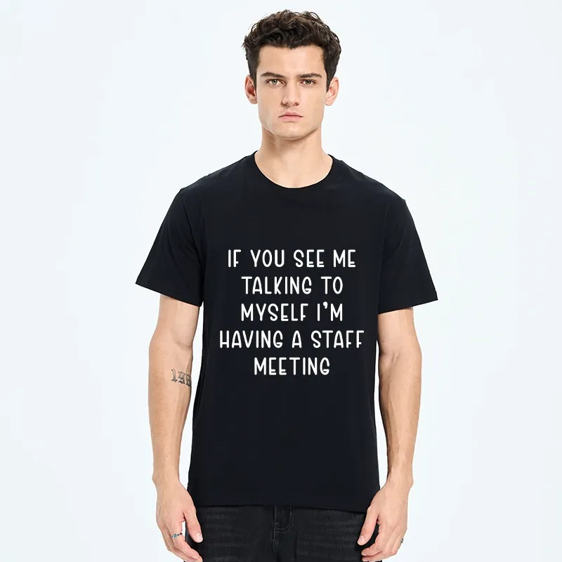 Tokyo-Tiger My Staff Meeting Is Self Talk Classic T-Shirt