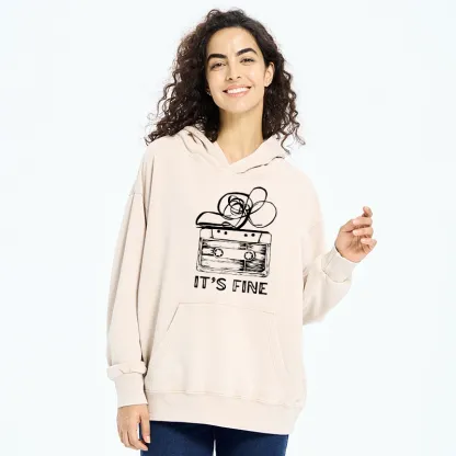 Tokyo-Tiger Cassette Fine Meme Washed Hoodie