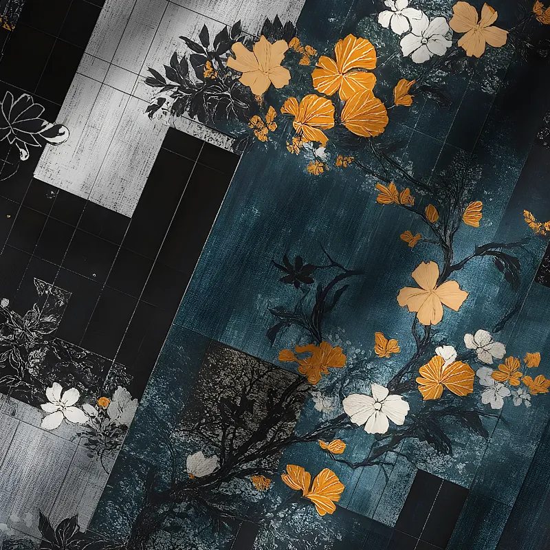 Tokyo-Tiger Flower Fantasy Cuban Collar Shirt