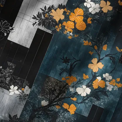 Tokyo-Tiger Flower Fantasy Cuban Collar Shirt