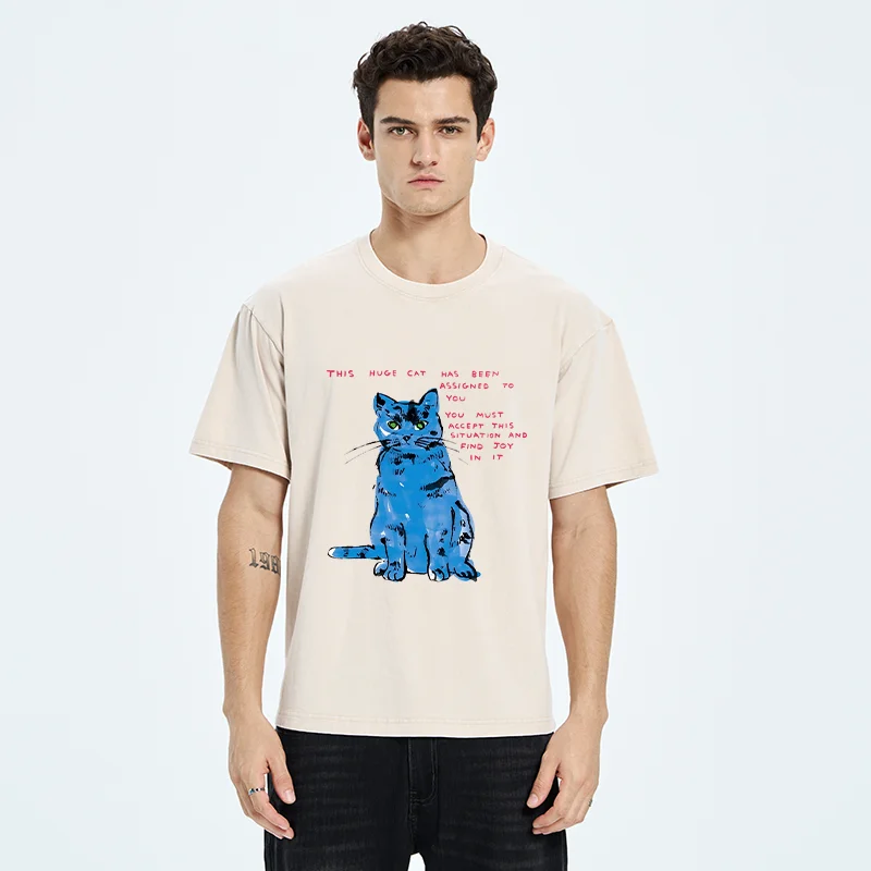 Tokyo-Tiger Accept This Giant Cat Washed T-Shirt
