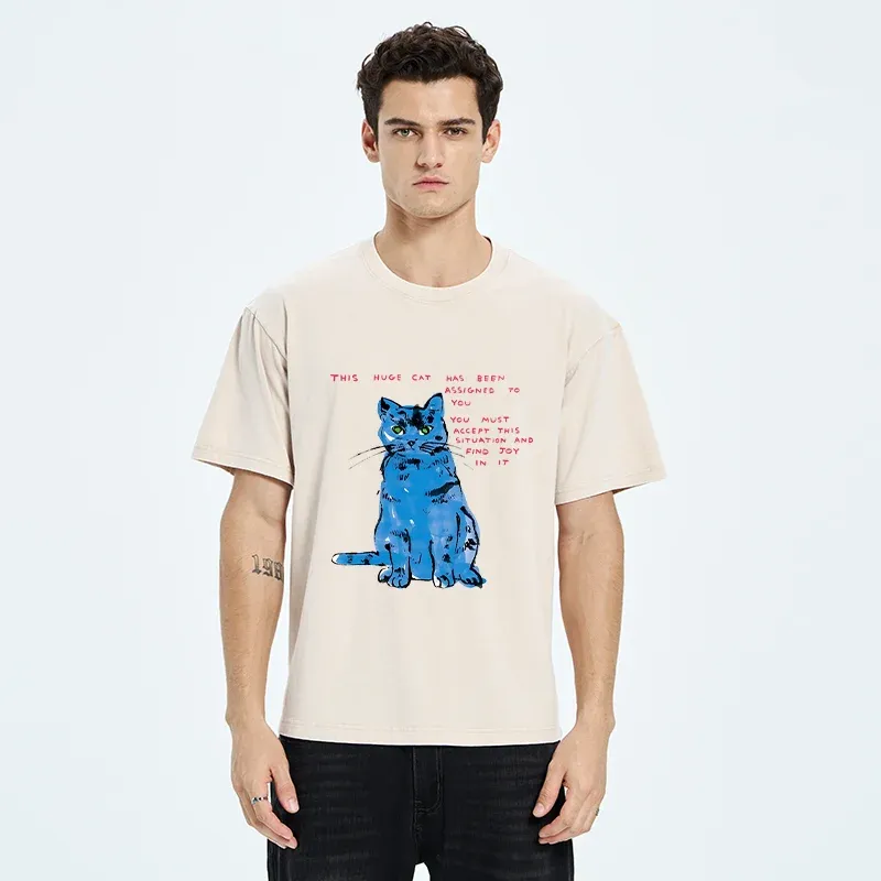 Tokyo-Tiger Accept This Giant Cat Washed T-Shirt