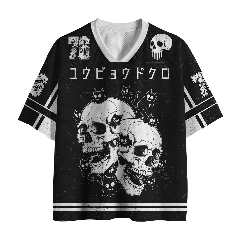 Tokyo-Tiger Ghost Skull Mesh Jersey