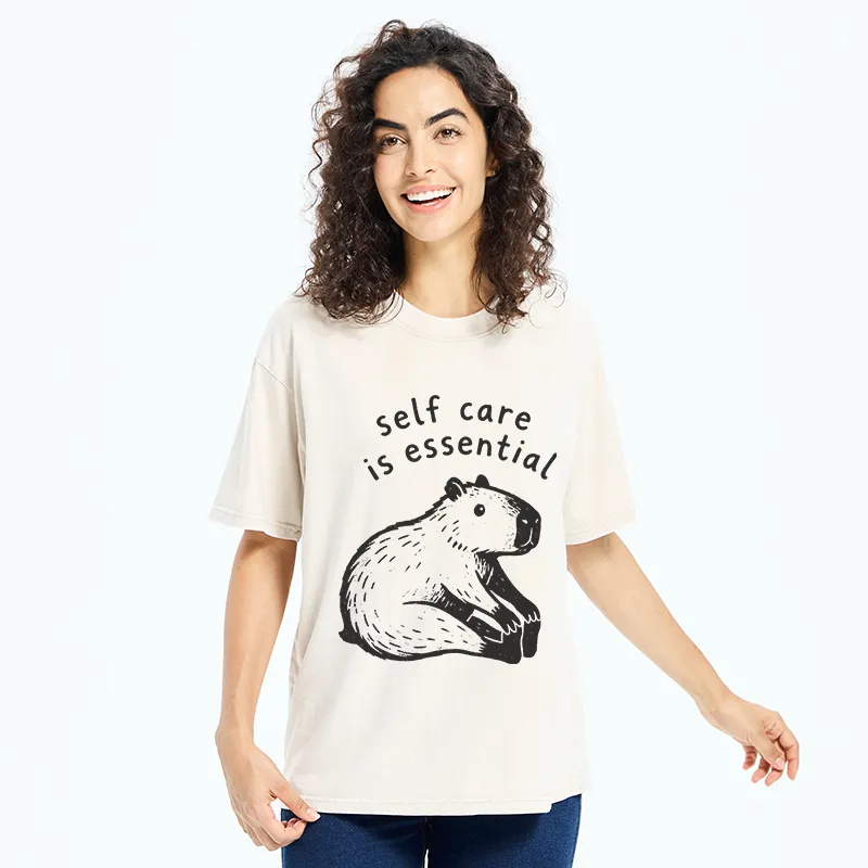 Tokyo‑Tiger Chill Capybara Meme Washed T‑Shirt