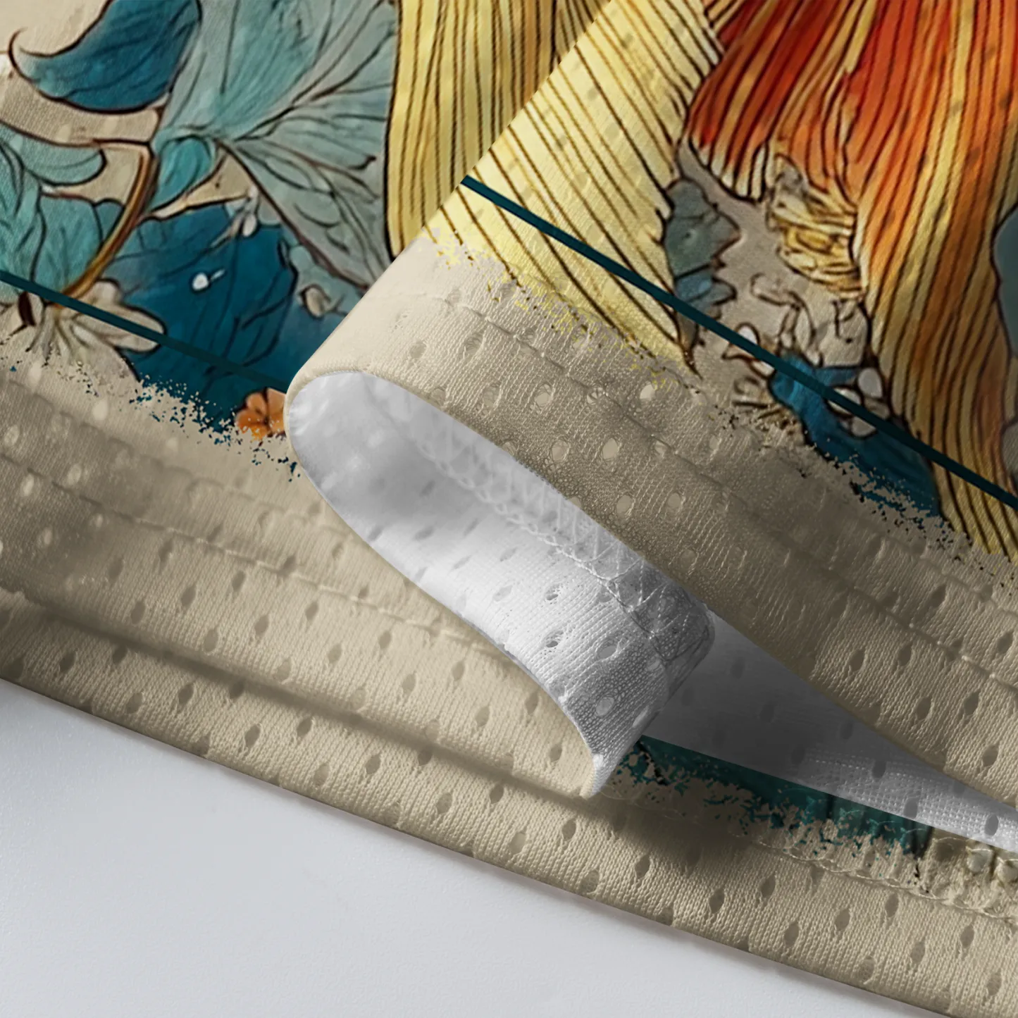 Tokyo-Tiger Zen Cat & Golden Koi Mesh Jersey