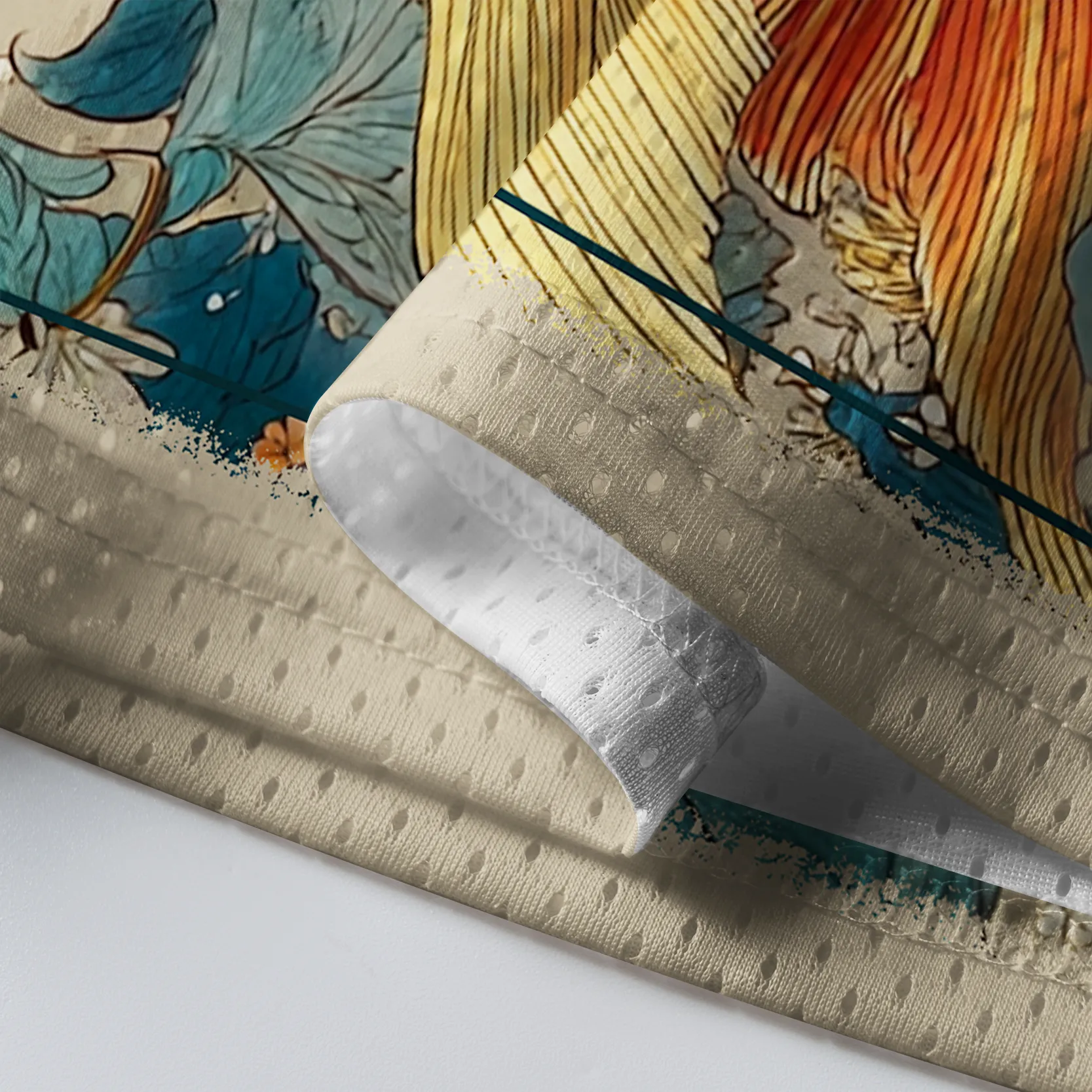 Tokyo-Tiger Zen Cat & Golden Koi Mesh Jersey