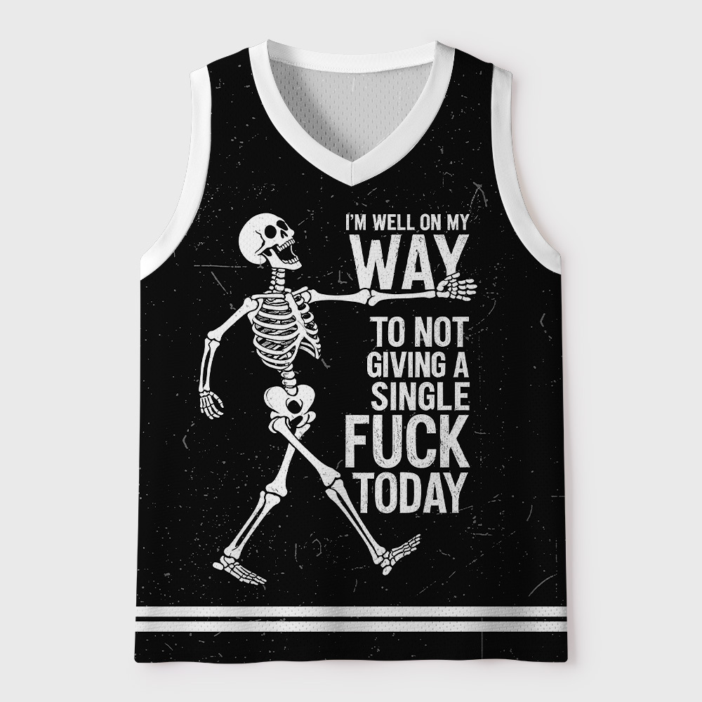 Tokyo-Tiger Skeleton On The Way Mesh Tank Top
