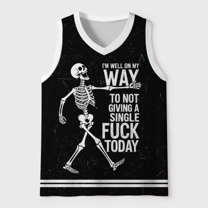 Tokyo-Tiger Skeleton On The Way Mesh Tank Top