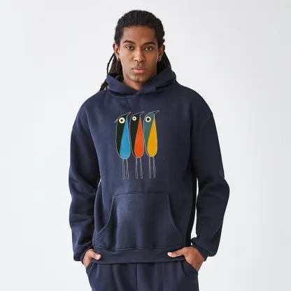Tokyo-Tiger Bold Shape Birds Adult Fleece Hoodie