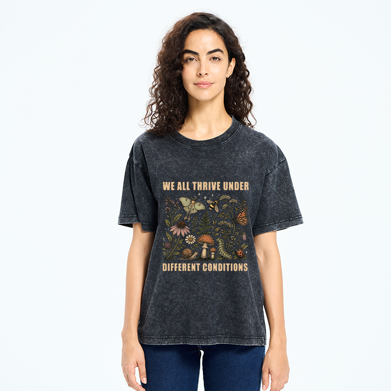 Tokyo-Tiger Retro Woodland Flora Bug Washed T-Shirt