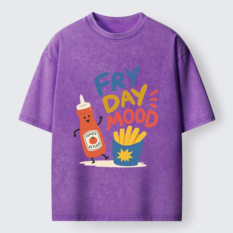 Tokyo-Tiger Fry Day Ketchup Mood Washed T-Shirt