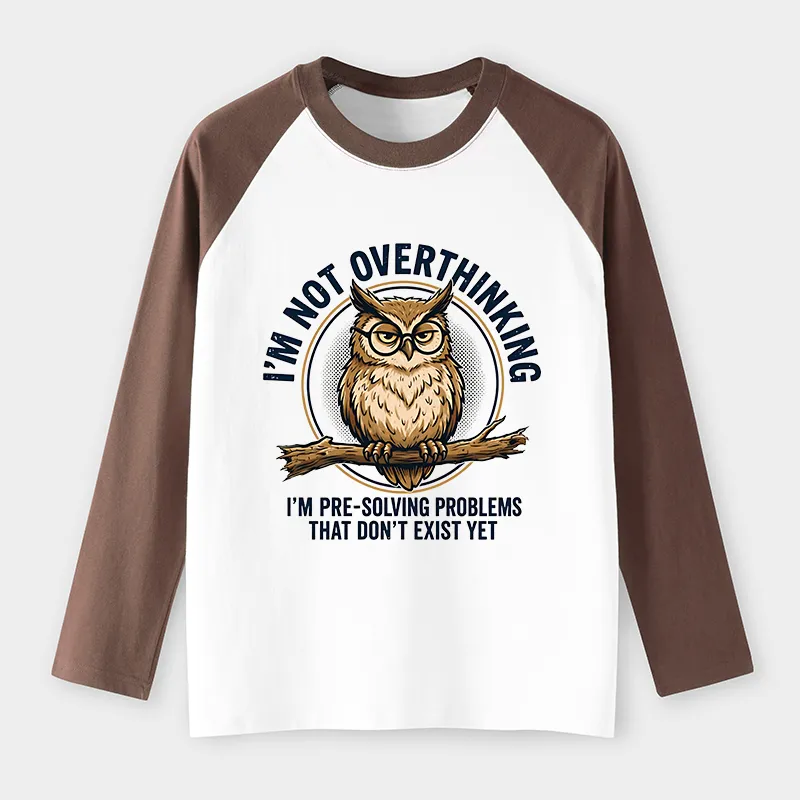 Tokyo-Tiger Overthink Master Owl Raglan Long Sleeve T-shirt