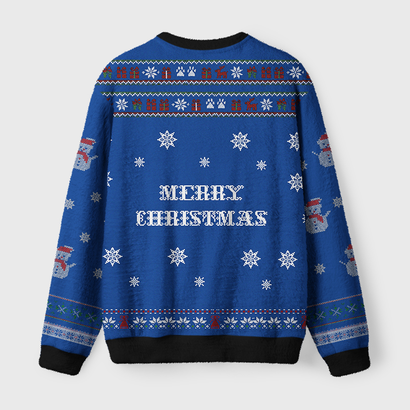 Tokyo-Tiger Funny Raccoon First Of All I'm A Delight Fuzzy Christmas Ugly Sweatshirt