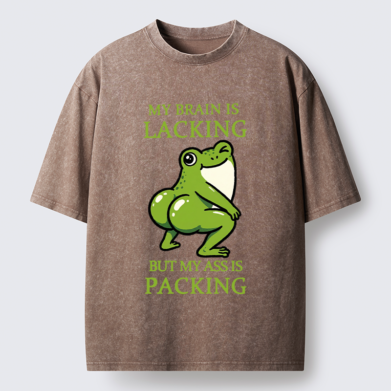Tokyo-Tiger Funny Booty Frog Meme Washed T-Shirt
