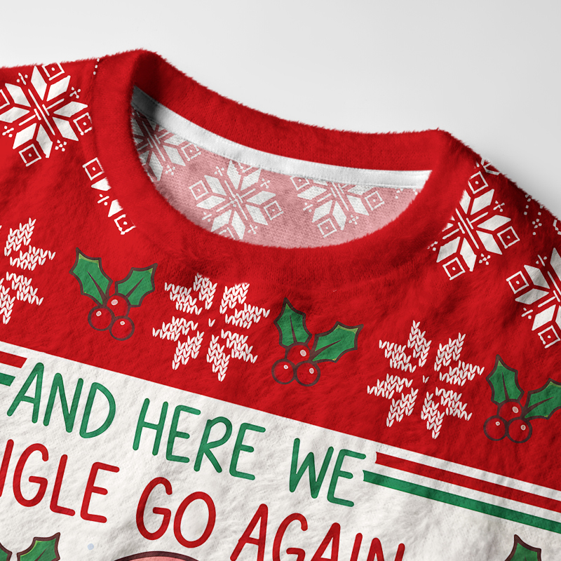 Tokyo-Tiger Sarcastic Funny Quote Snowman Fuzzy Christmas Ugly Sweatshirt