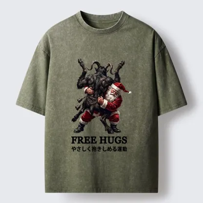 Tokyo-Tiger Free Monster Hugs Washed T-Shirt