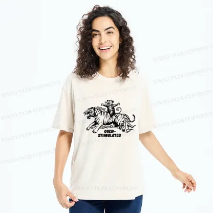 Tokyo-Tiger Possum Riding A Tiger Washed T-Shirt