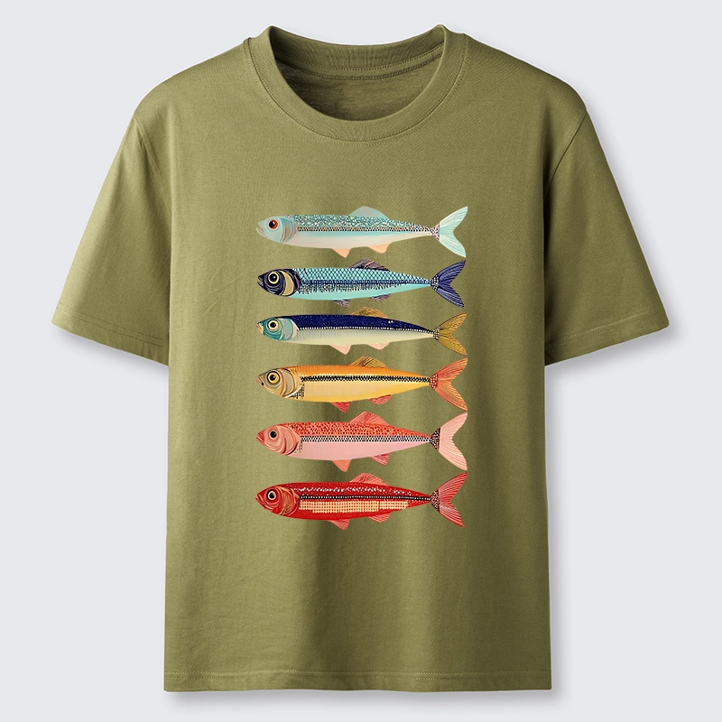 Tokyo-Tiger Colorful Fish Stack Classic T-Shirt