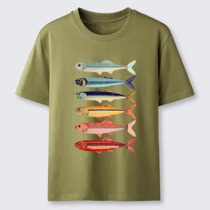 Tokyo-Tiger Colorful Fish Stack Classic T-Shirt