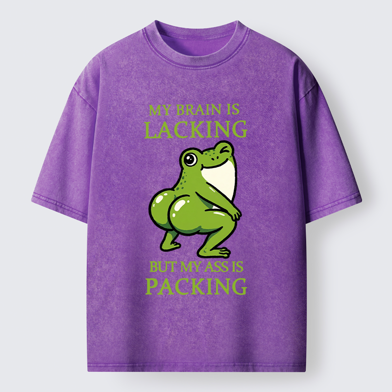 Tokyo-Tiger Funny Booty Frog Meme Washed T-Shirt