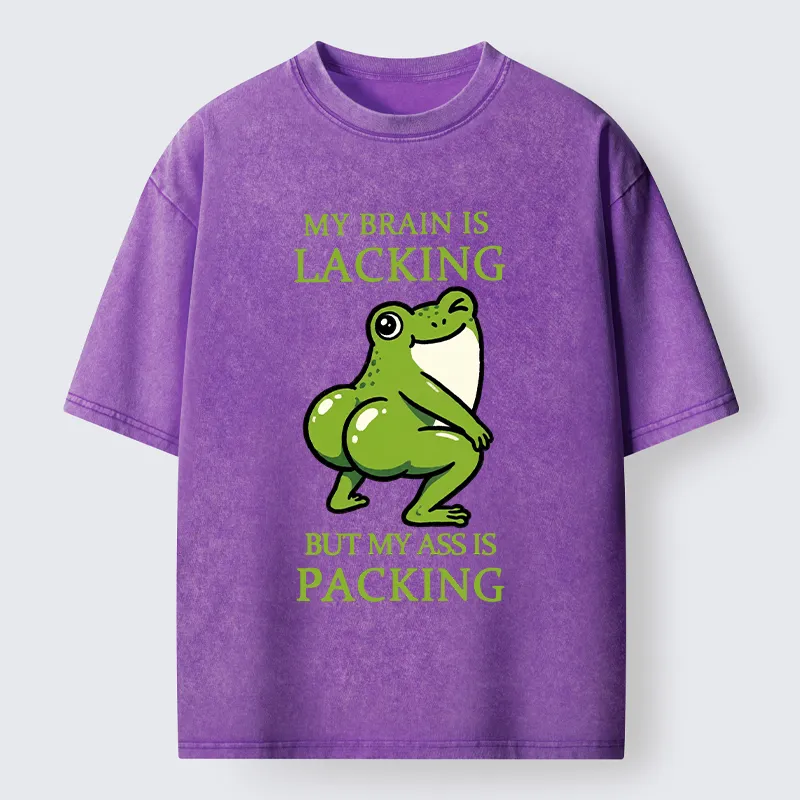Tokyo-Tiger Funny Booty Frog Meme Washed T-Shirt