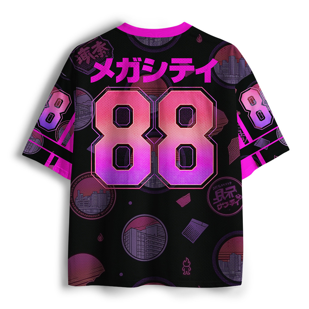 Tokyo-Tiger Japanese Tokyo Mega City Mesh Jersey